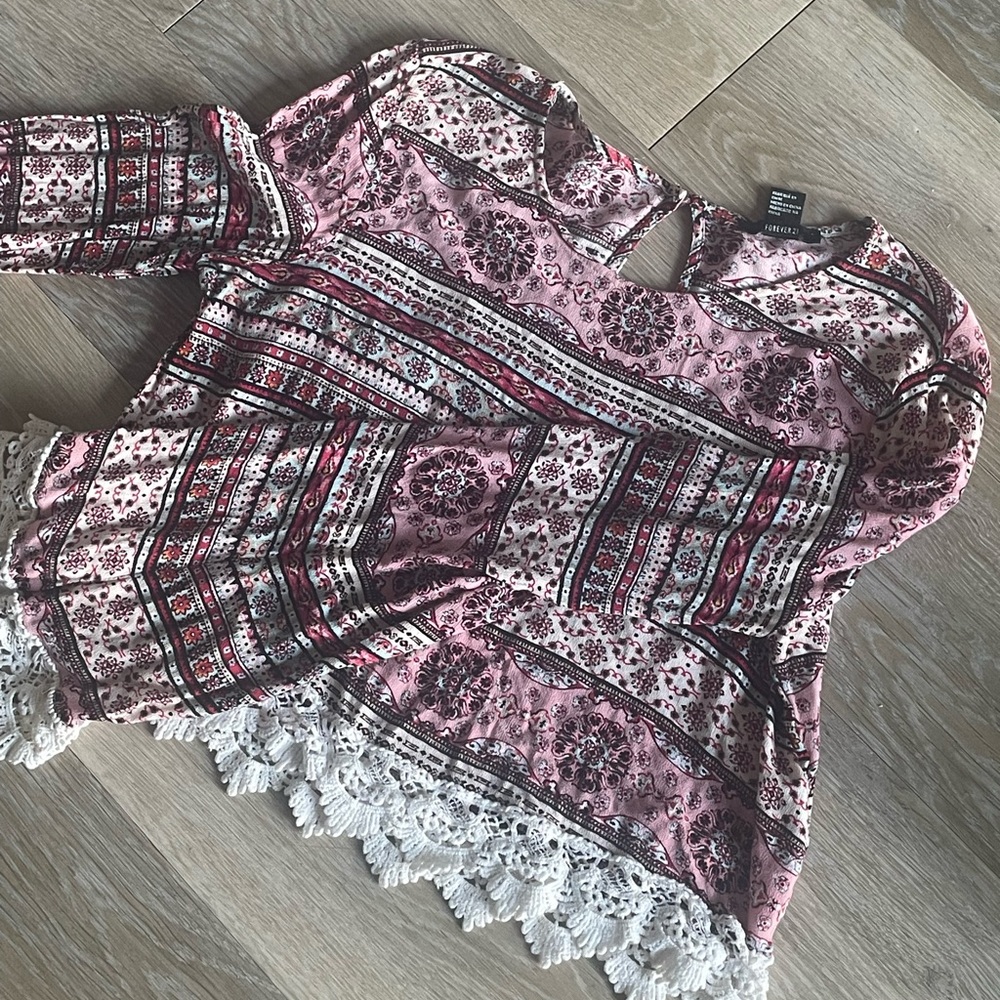 Floral 79s Hippie crop top - size small